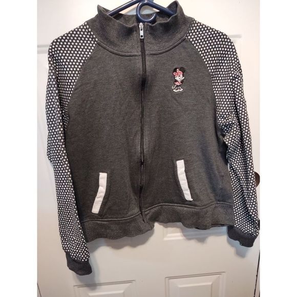 Disney's Minnie Mouse Black Fleece Jacket Women's Size‎ XL - Picture 1 of 8